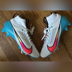 Nike Vapor Edge Pro 360 Mid Mens Football Cleats White Blue Size 9 DA5456-101